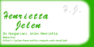 henrietta jelen business card